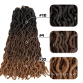 18 pouces pré-bouclées ondulées Gypsy Locs Crochet Braids Dreadlocks